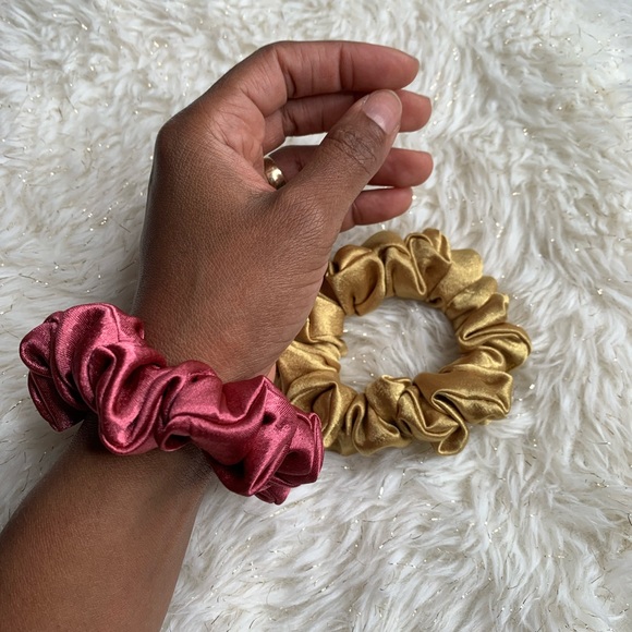 Set of 2 Small Zabeline Satin Hair Scrunchies - Picture 5 of 5